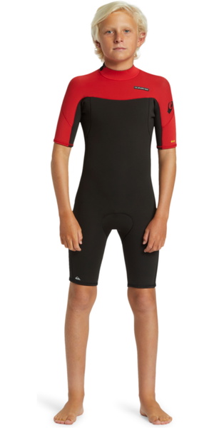 2026 Quiksilver Junior Everyday Sessions 2/2mm Back Zip Shorty Wetsuit EQBW503025 - High Risk Red